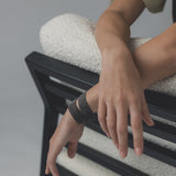 Loomed bracelet in black