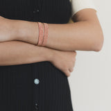 Loomed bracelet in pink