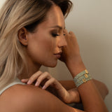 Loomed bracelet in blue